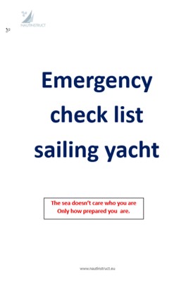 emergency check list for sailing yacht